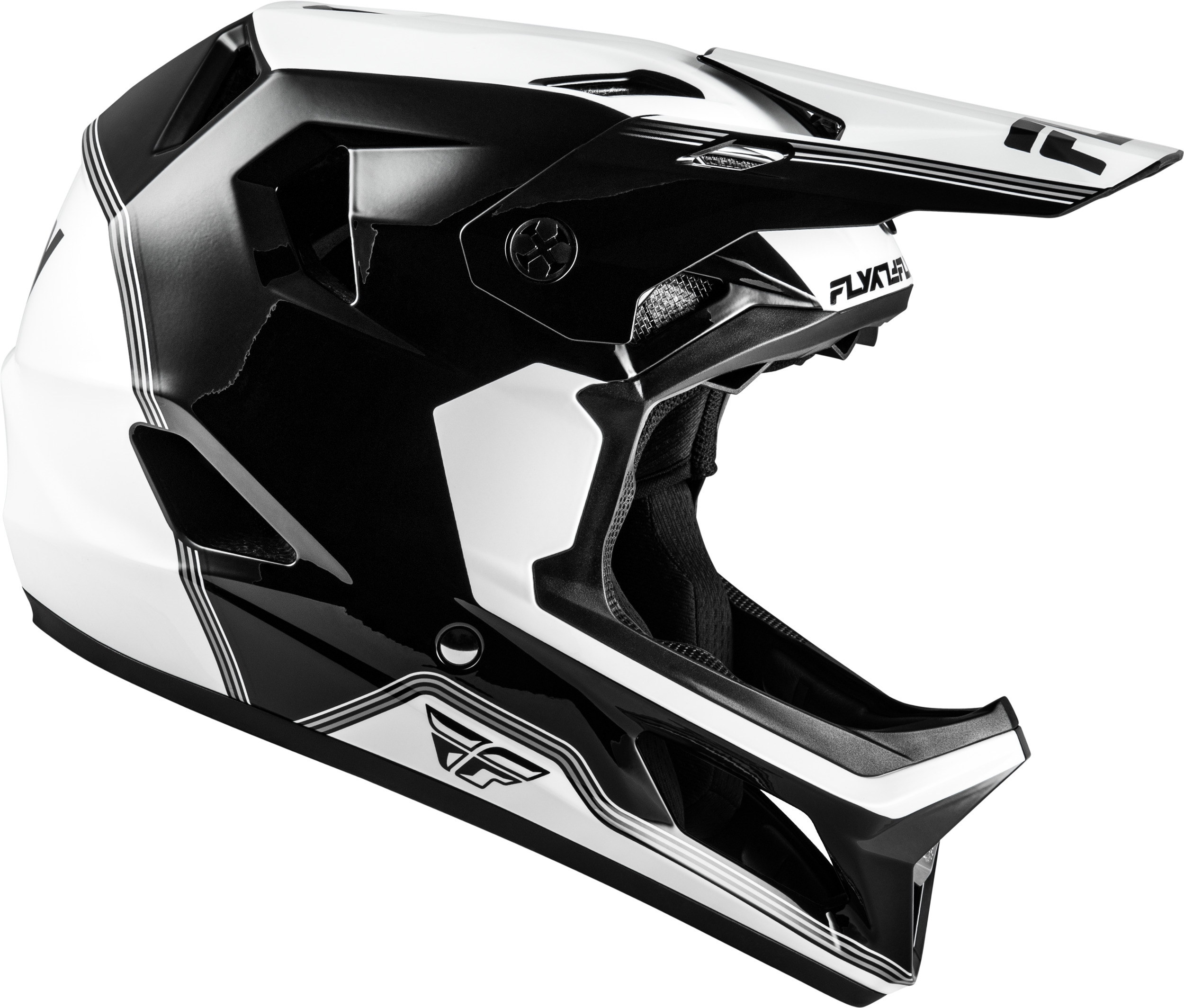 Photo of YTH RAYCE REPEAT BICYCLE HLMT BLACK/WHITE YS by FLY RACING - Premium Helmets for UTVs / Side by Sides