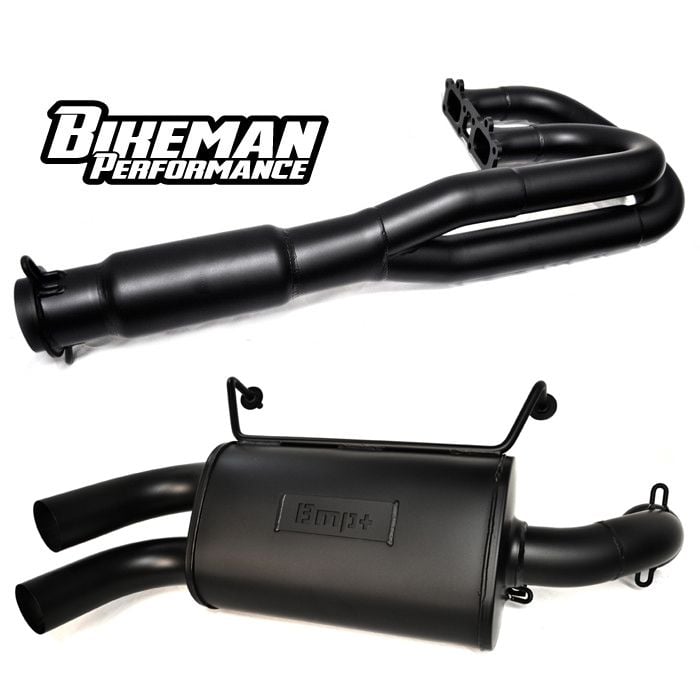 Bikeman Performance Polaris RZR XP 1000 Double Barrel Full Exhaust System - Ceramic Black