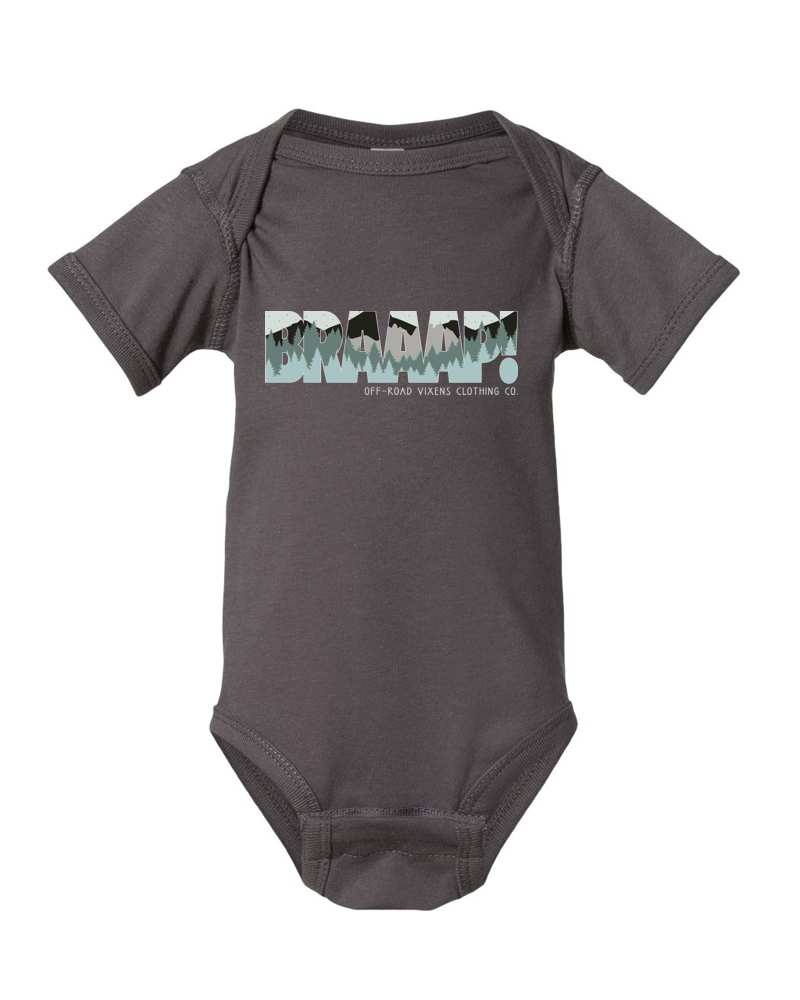 Photo of Braaap Babe Onesie by OFF-ROAD VIXENS CLOTHING CO. - Premium Apparel & Accessories for UTVs / Side by Sides