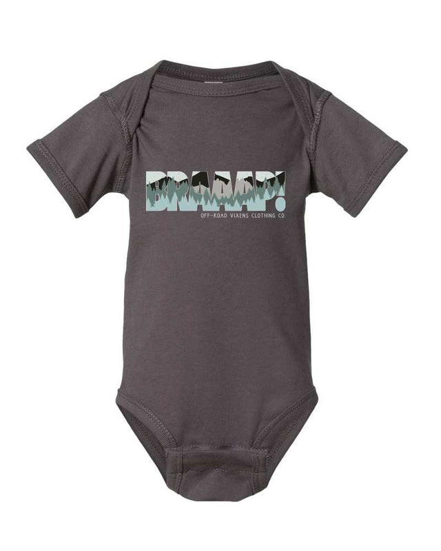 Photo of Braaap Babe Onesie by OFF-ROAD VIXENS CLOTHING CO. - Premium Apparel & Accessories for UTVs / Side by Sides