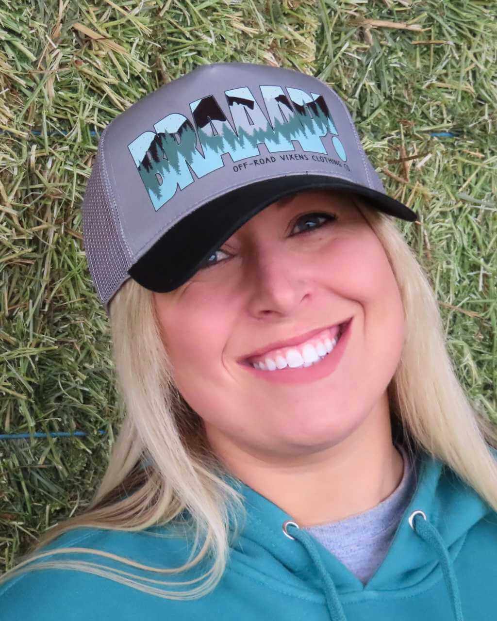 Photo of Braaap! Babe Trucker Hat by OFF-ROAD VIXENS CLOTHING CO. - Premium Hats for UTVs / Side by Sides