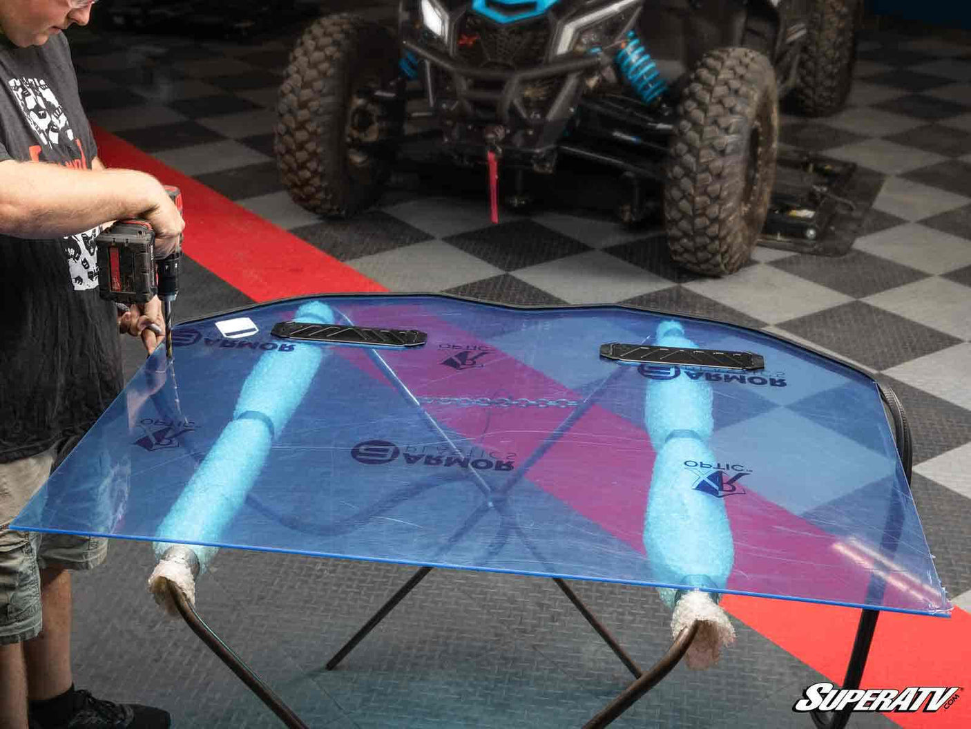 Photo of SuperATV Polaris RZR Trail 900 Custom Cage Windshield Kit by SuperATV - Premium Windshields for UTVs / Side by Sides