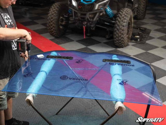 Photo of SuperATV Polaris RZR Turbo R Custom Cage Windshield Kit by SuperATV - Premium Windshields for UTVs / Side by Sides