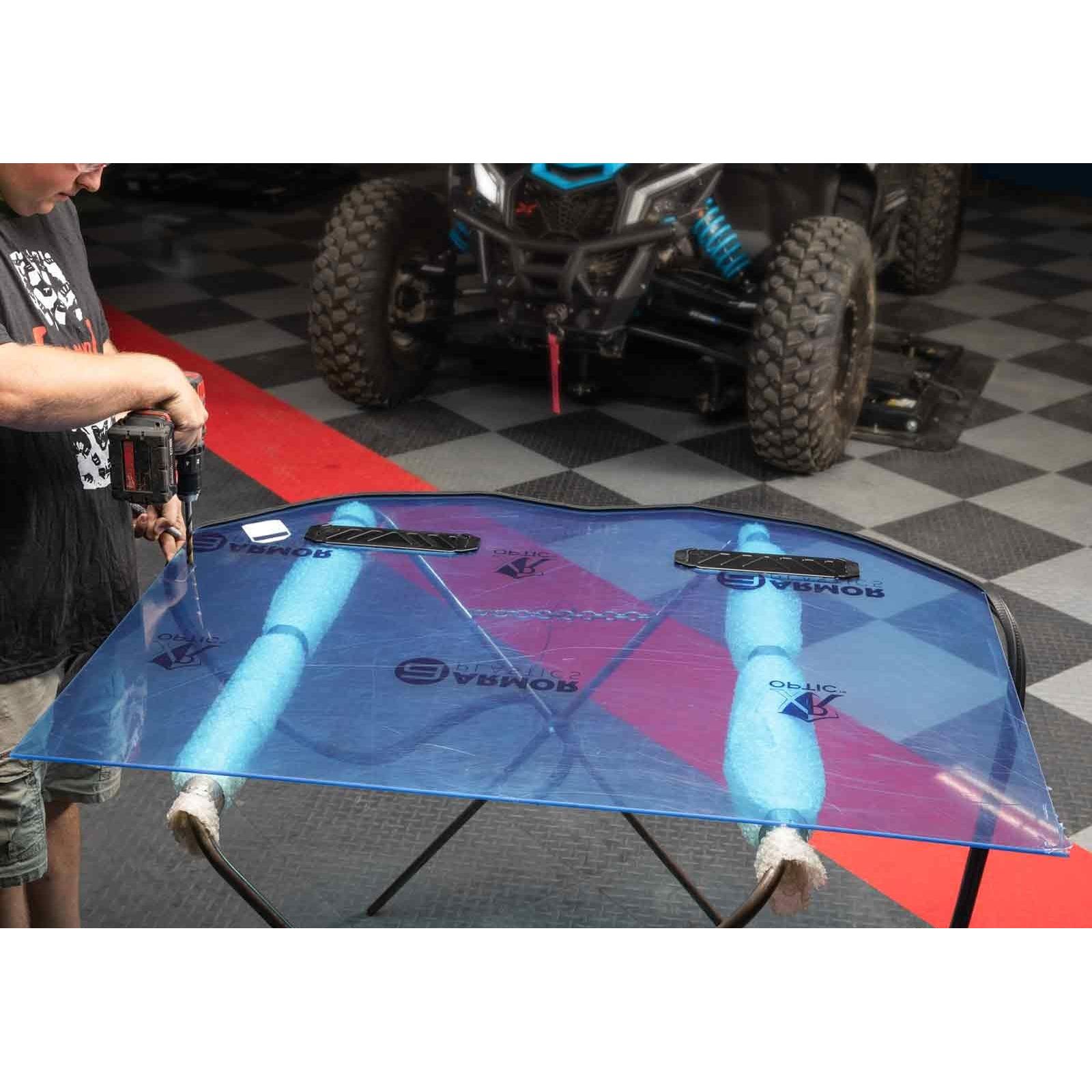 Photo of Kawasaki KRX Custom Cage Windshield Kit by SuperATV - Premium Windshields for UTVs / Side by Sides