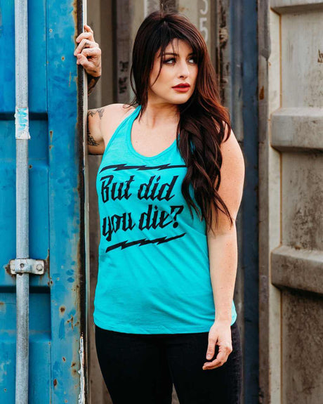 Photo of But did you Die? Racer Tank by OFF-ROAD VIXENS CLOTHING CO. - Premium Ladies Tanks for UTVs / Side by Sides