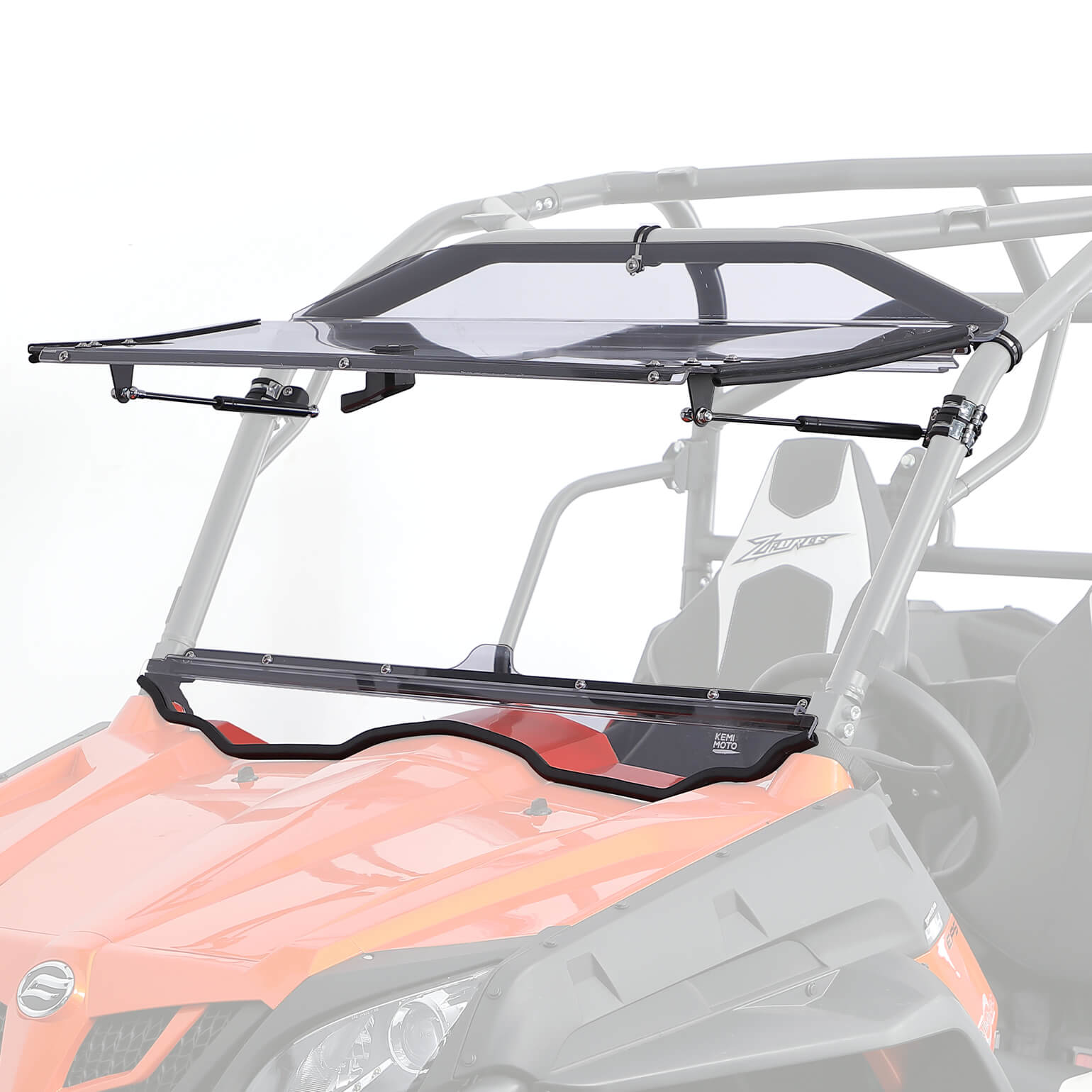 Photo of Kemimoto Flip Up Windshield for CFMOTO ZFORCE 500 | 800 | 1000 by Kemimoto - Premium for UTVs / Side by Sides