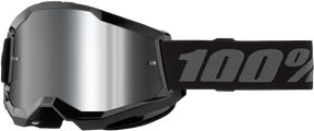 100% Strata 2 Goggles - Black Mirror Silver Lens