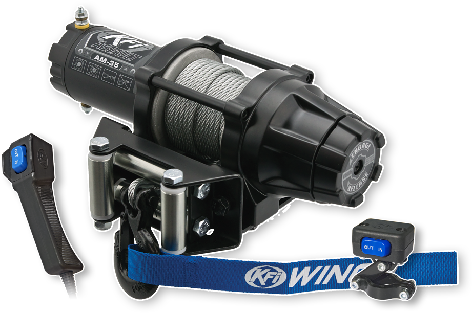 Photo of KFI 3500LB STEEL CABLE ASSUALT SERIES WINCH by KFI - Premium Winches & Winch Mounts for UTVs / Side by Sides