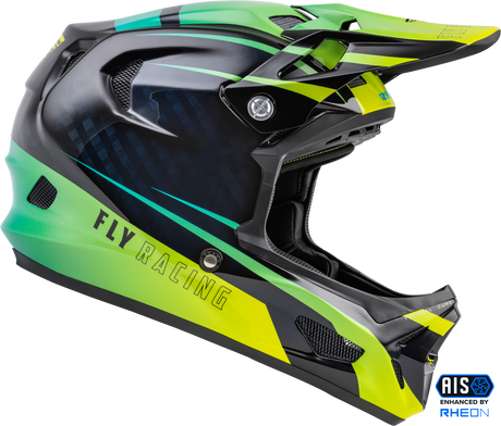 Photo of WERX-R HELMET HI-VIS/TEAL CARBON SM by FLY RACING - Premium Helmets for UTVs / Side by Sides