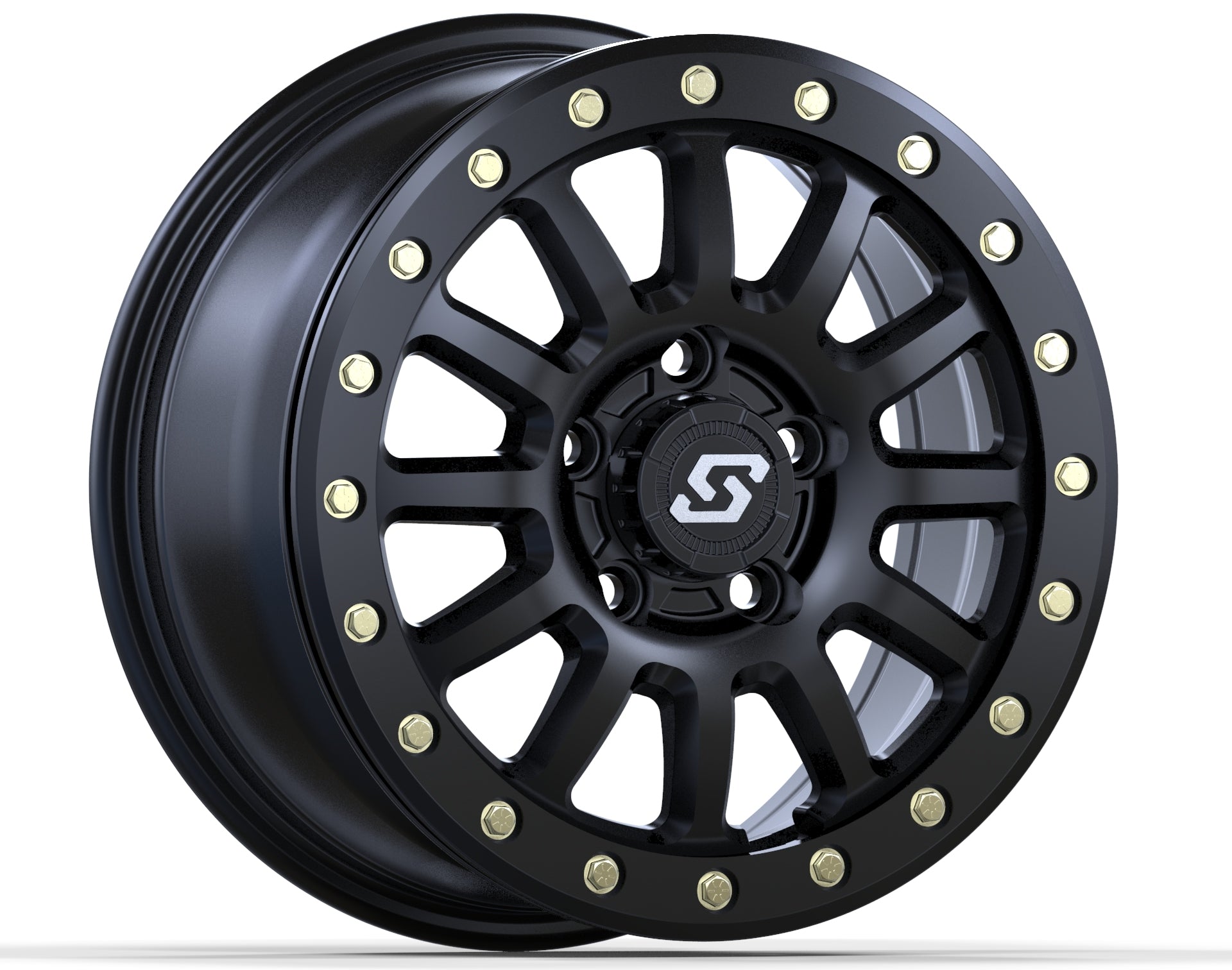 Photo of SANO BDLK WHEEL 15X7 5/4.5 6+1 (+50MM) BLACK by SEDONA - Premium Wheels for UTVs / Side by Sides
