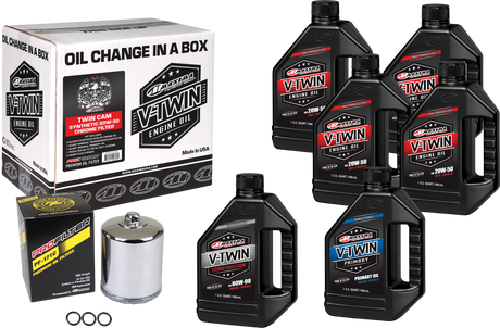 Photo of V-TWIN SYN OIL CHANGE KIT TC CHROME FILER by MAXIMA - Premium Tools for UTVs / Side by Sides