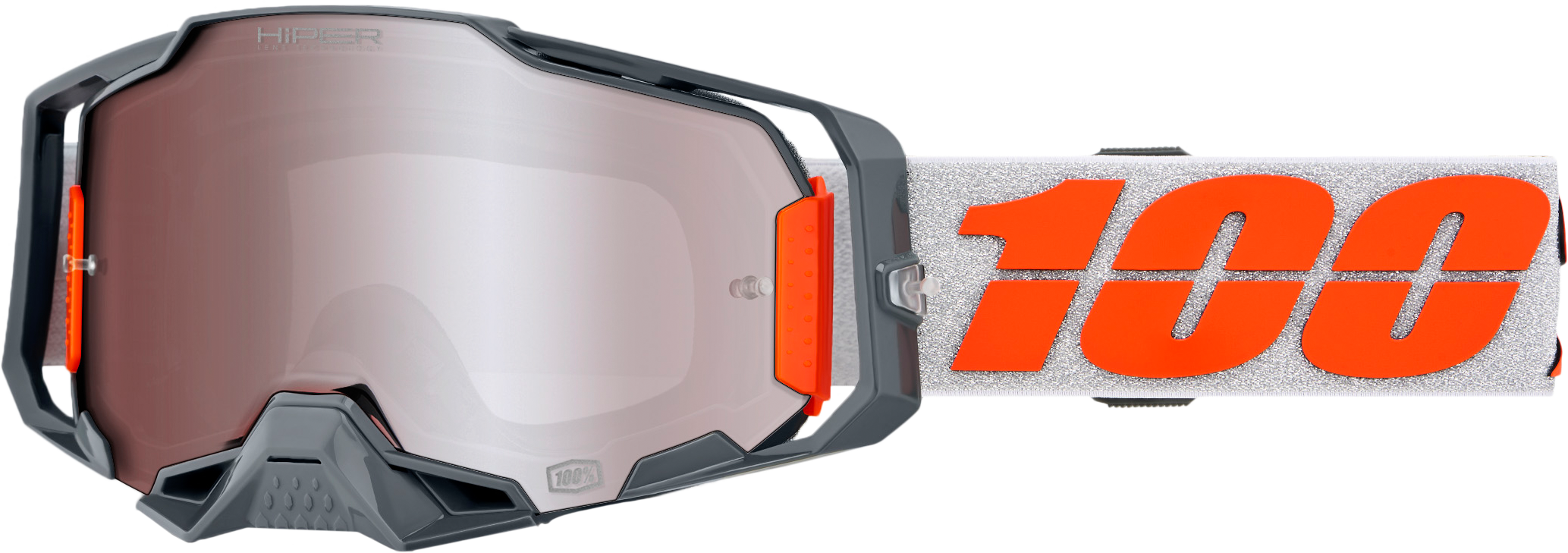 Photo of ARMEGA HIPER GOGGLE SILVER MIRROR SILVER LENS by 100-PERCENT - Premium Eyewear for UTVs / Side by Sides