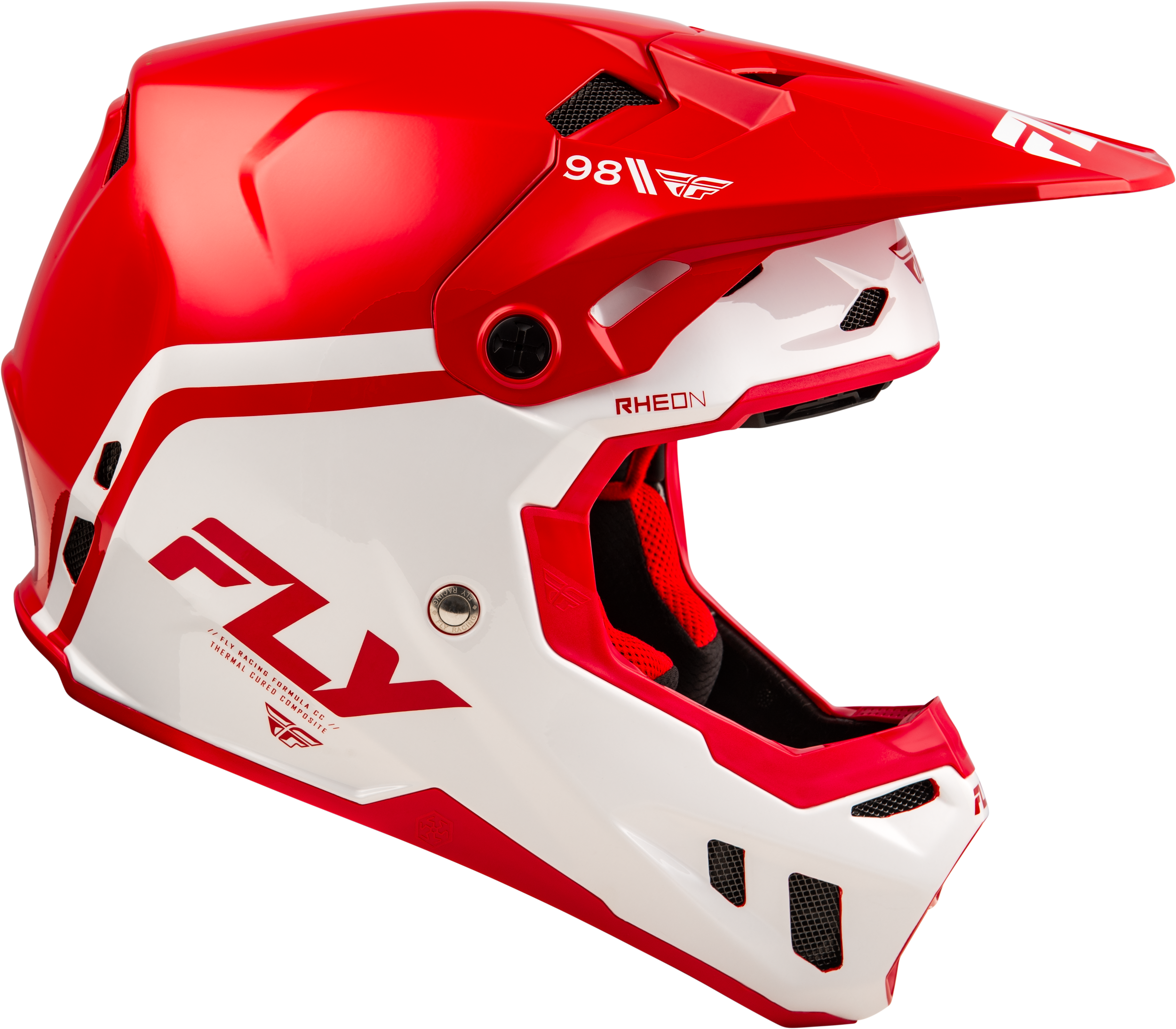 Photo of FORMULA CC OBJECTIVE HELMET RED/WHITE MD by FLY RACING - Premium Helmets for UTVs / Side by Sides