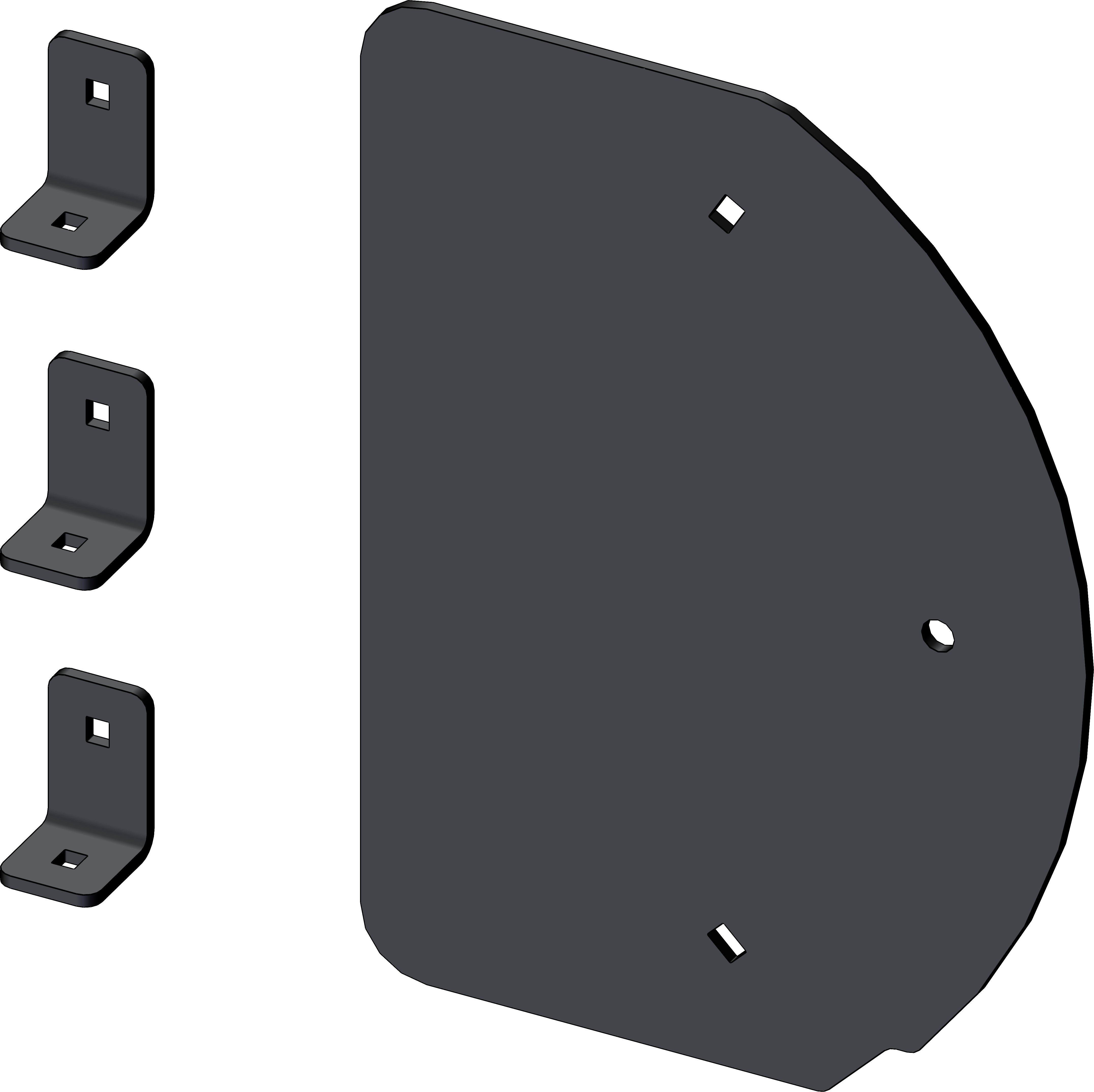 Photo of KFI STEEL BLADE END SHIELD BOX END by KFI - Premium Snow Plows & Mounts for UTVs / Side by Sides