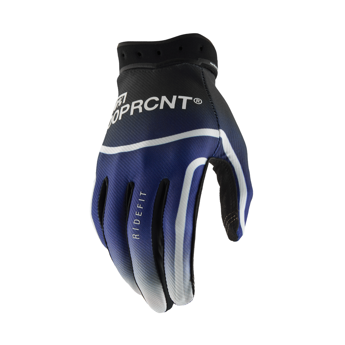 100% Ridefit Riding Gloves - Blue, Large