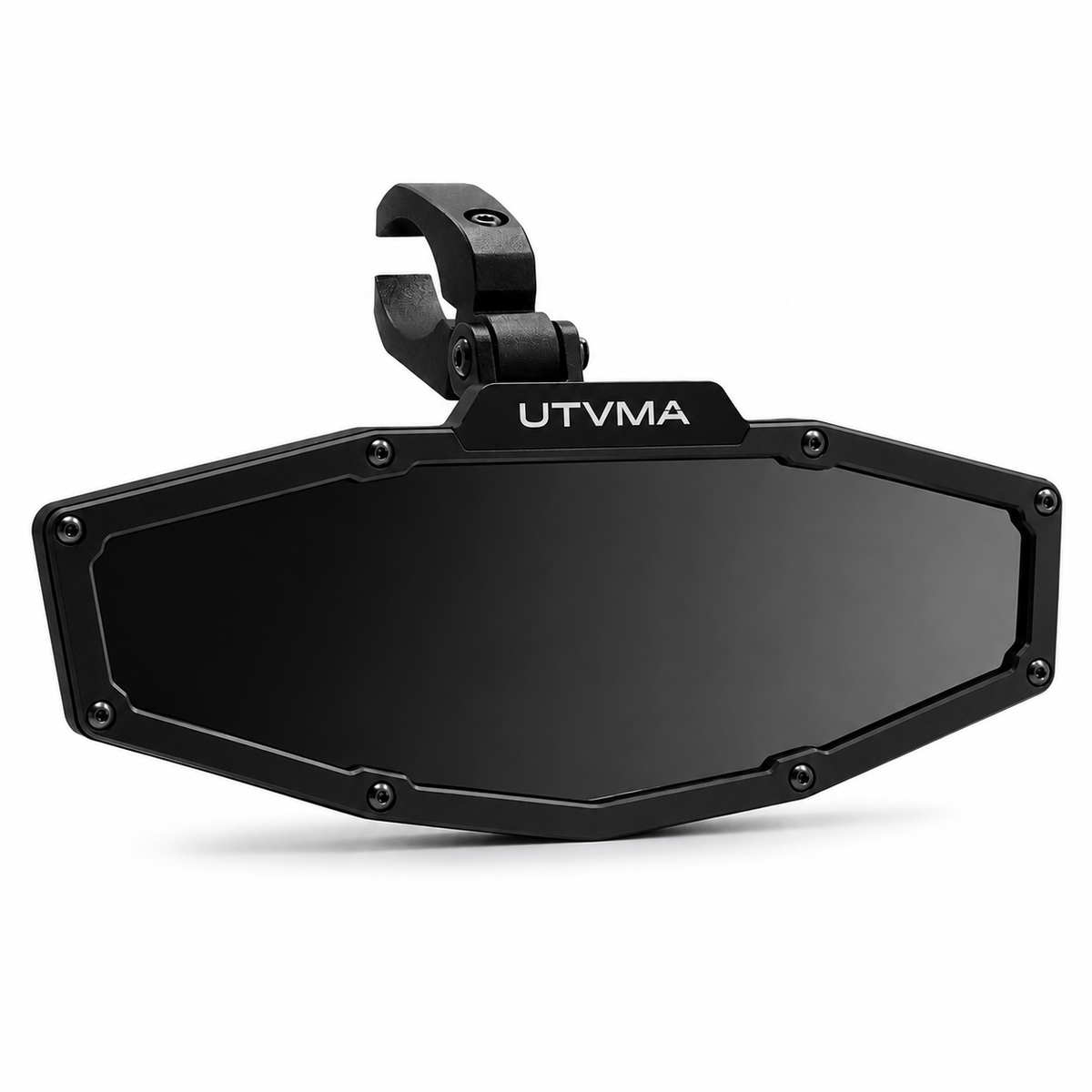 Adjustable UTV rearview mirror with mounting bracket