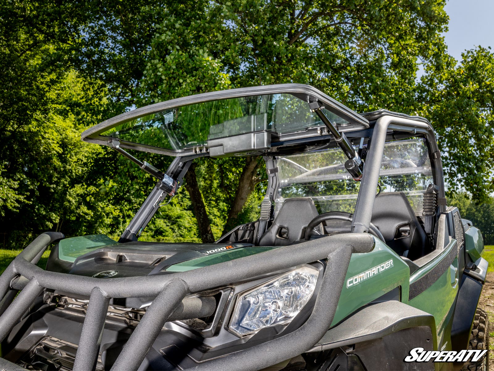 Can-Am Maverick Sport MaxDrive Power Flip Glass Windshield - With Wiper