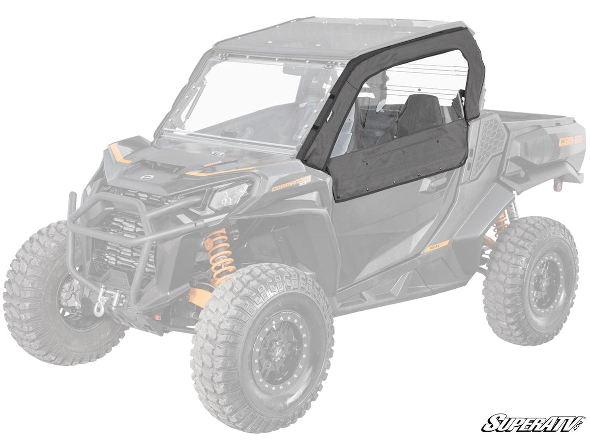 Photo of SuperATV Can-Am Commander Primal Soft Cab Enclosure Upper Doors by SuperATV - Premium Cab Enclosures for UTVs / Side by Sides