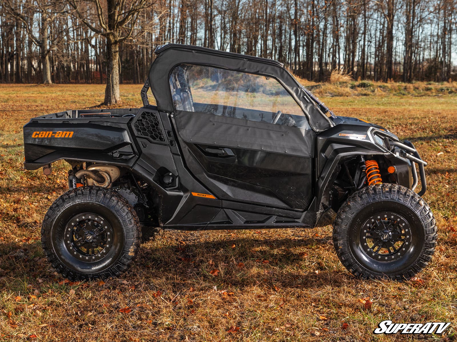 Photo of SuperATV Can-Am Commander Primal Soft Cab Enclosure Upper Doors by SuperATV - Premium Cab Enclosures for UTVs / Side by Sides