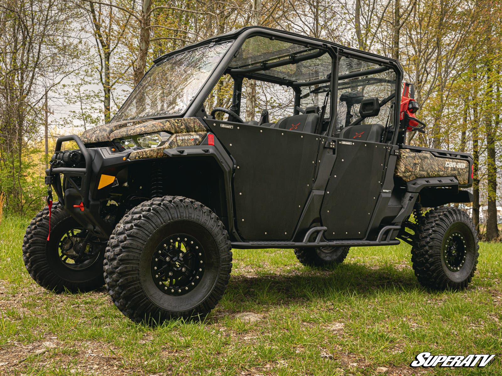 Photo of SuperATV Can-Am Defender MAX Heavy-Duty Nerf Bars by SuperATV - Premium Nerf Bars for UTVs / Side by Sides