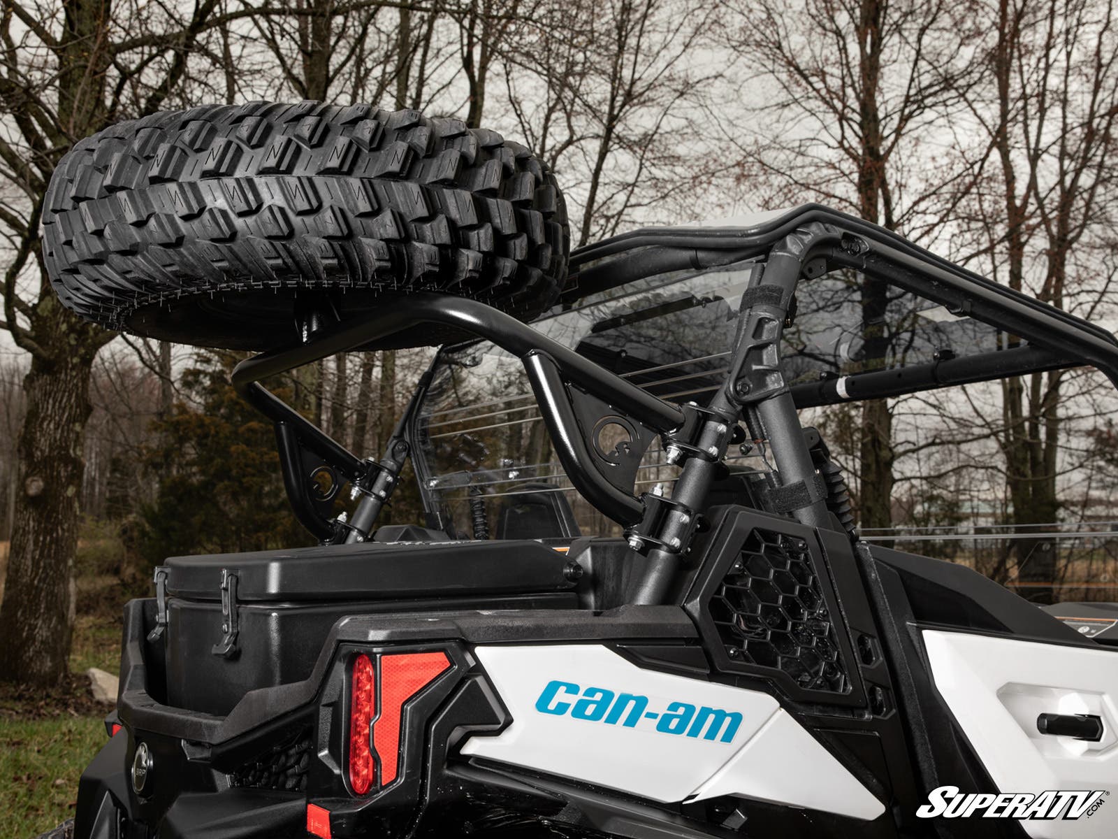 Photo of SuperATV Can-Am Maverick Trail Spare Tire Carrier by SuperATV - Premium Spare Tire Mounts for UTVs / Side by Sides