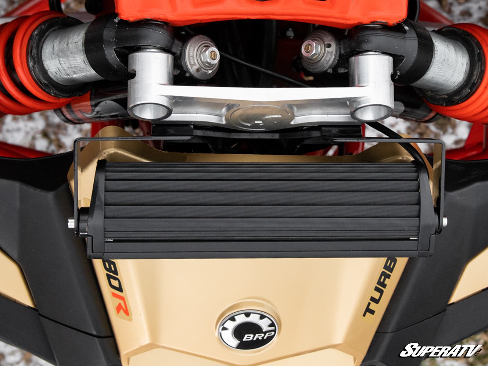 Photo of SuperATV Can-Am Maverick X3 12" Shock Tower Light Bar Mount by SuperATV - Premium Light Bars for UTVs / Side by Sides