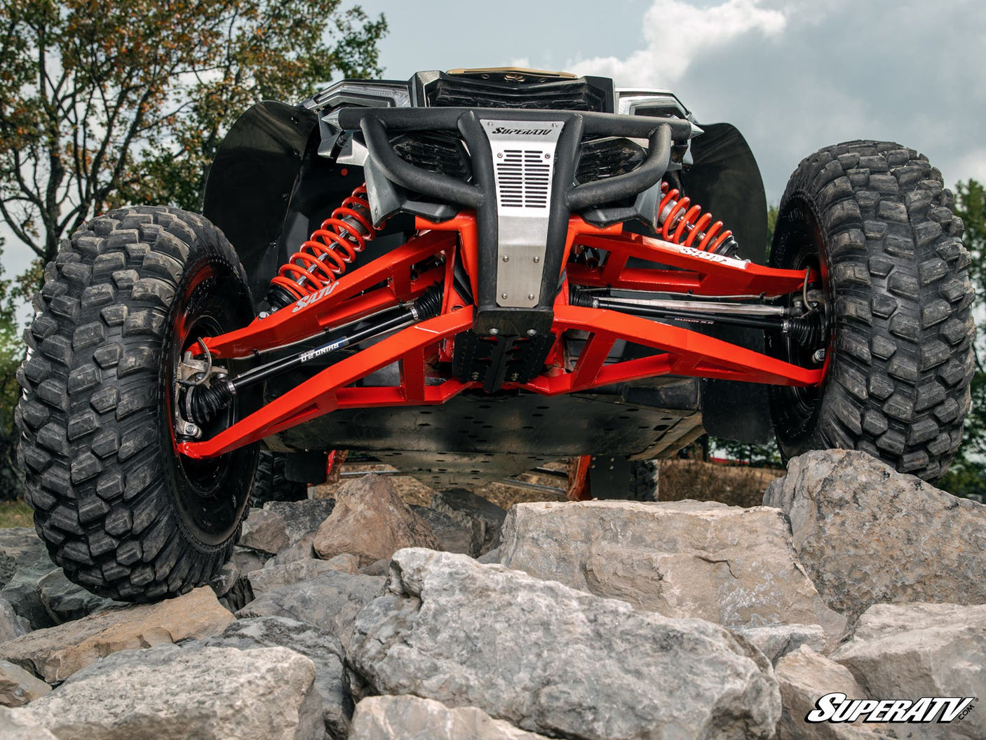 Photo of SuperATV Can-Am Maverick X3 Sidewinder A-Arms—1.5” Forward Offset by SuperATV - Premium A-Arms & Control Arms for UTVs / Side by Sides