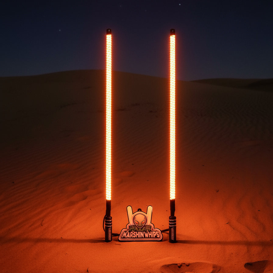 Photo of V2 Black Out LED Whip Set: The Ultimate Stealth by Marshin Whips - Premium for UTVs / Side by Sides