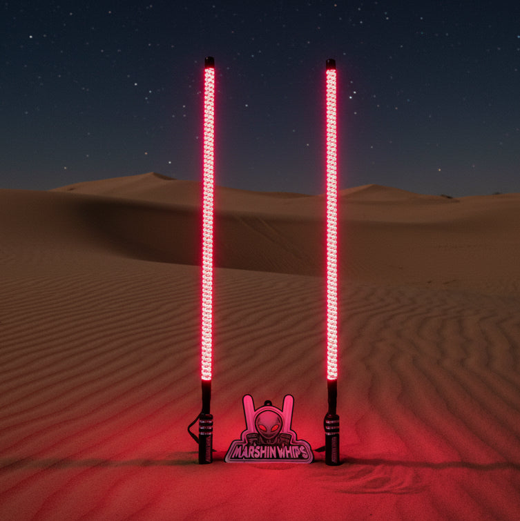 Photo of V2 Black Out LED Whip Set: The Ultimate Stealth by Marshin Whips - Premium for UTVs / Side by Sides