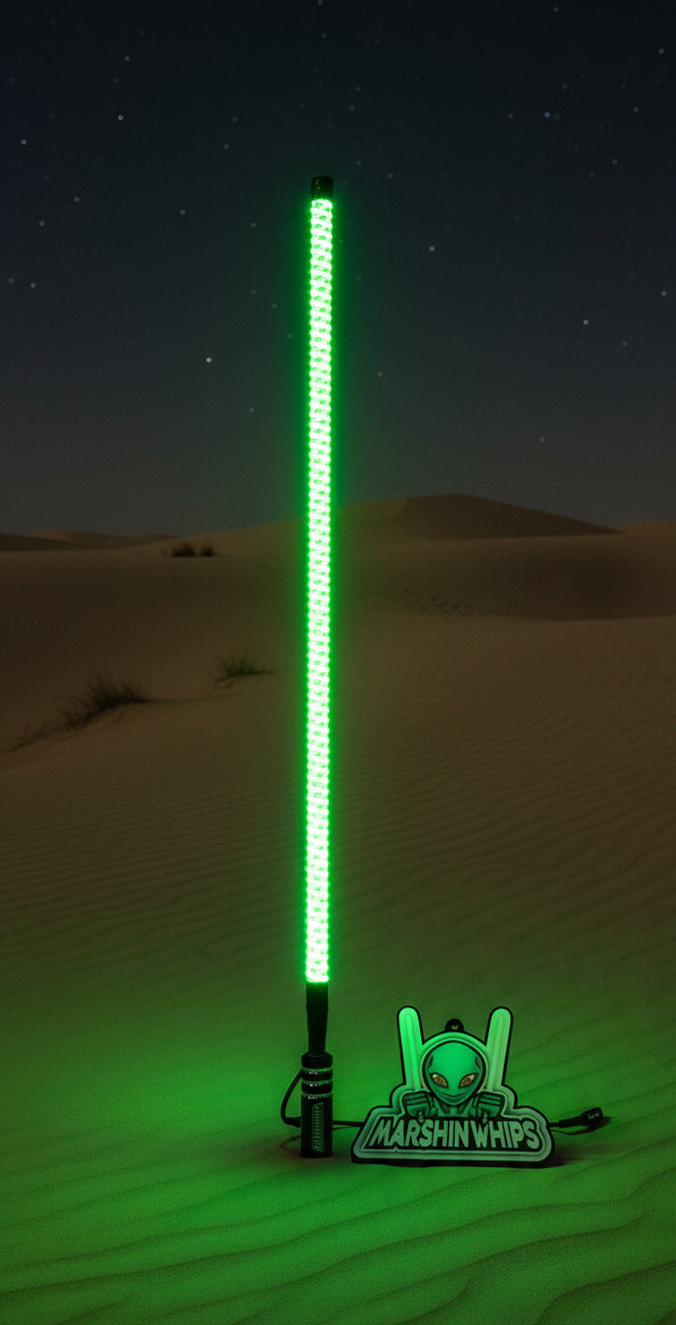 Photo of V2 Black Out LED Whip: The Ultimate Stealth Single by Marshin Whips - Premium for UTVs / Side by Sides