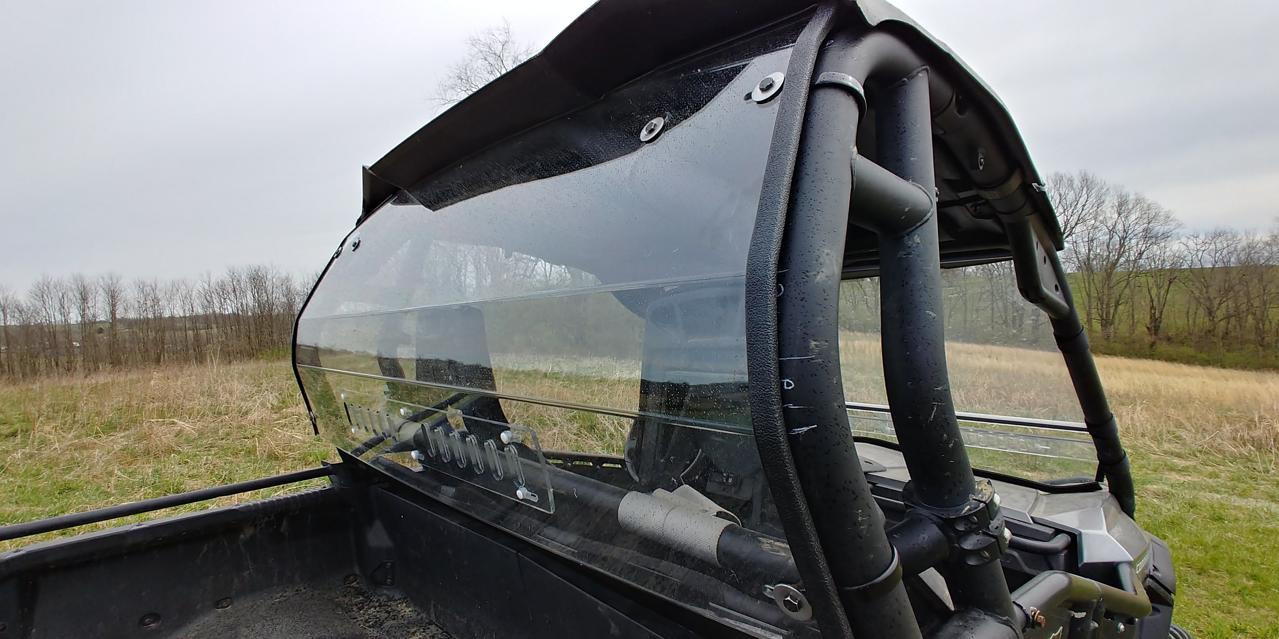 Photo of Can-Am Commander - 1 Pc Lexan Back Panel w/Vent, Clamp and Lower Panel Options by 3 Star UTV - Premium Windshields for UTVs / Side by Sides