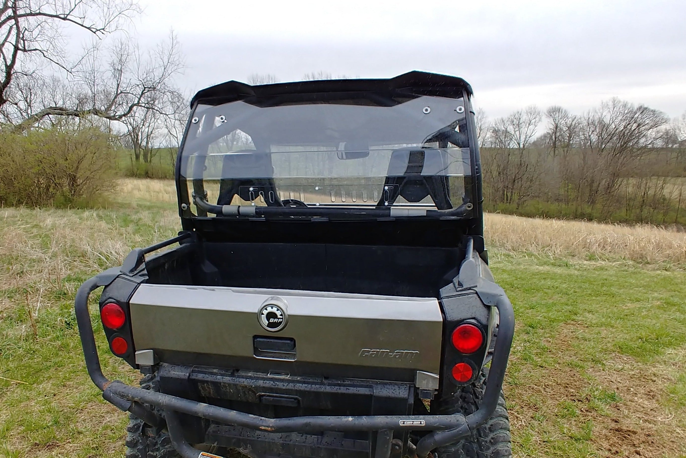 Photo of Can-Am Commander - 1 Pc Lexan Back Panel w/Vent, Clamp and Lower Panel Options by 3 Star UTV - Premium Windshields for UTVs / Side by Sides