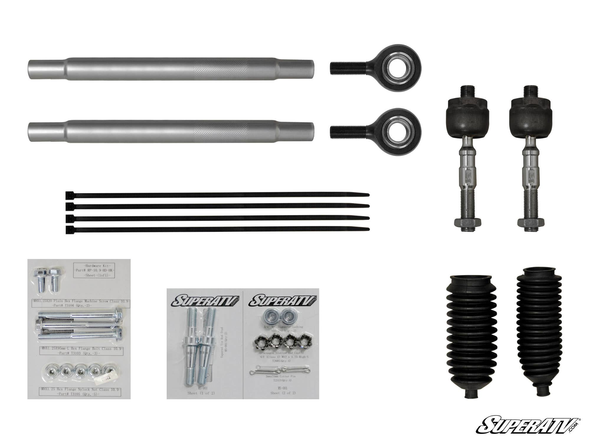 Photo of SuperATV Can-Am Commander Heavy Duty Tie Rod Kit by SuperATV - Premium Tie Rods for UTVs / Side by Sides
