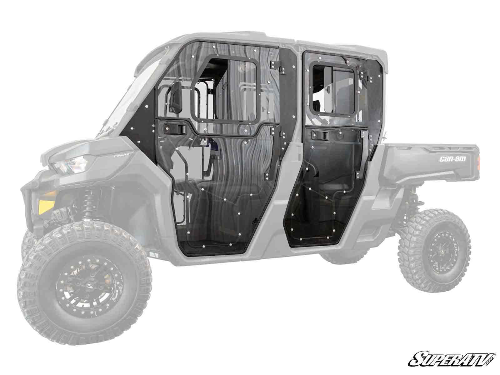 Photo of SuperATV Can-Am Defender MAX Convertible Cab Enclosure Doors by SuperATV - Premium Cab Enclosures for UTVs / Side by Sides
