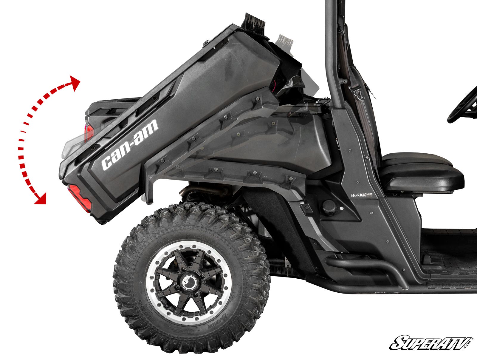 Photo of SuperATV Can-Am Defender Electric Dump Bed Kit by SuperATV - Premium Body for UTVs / Side by Sides
