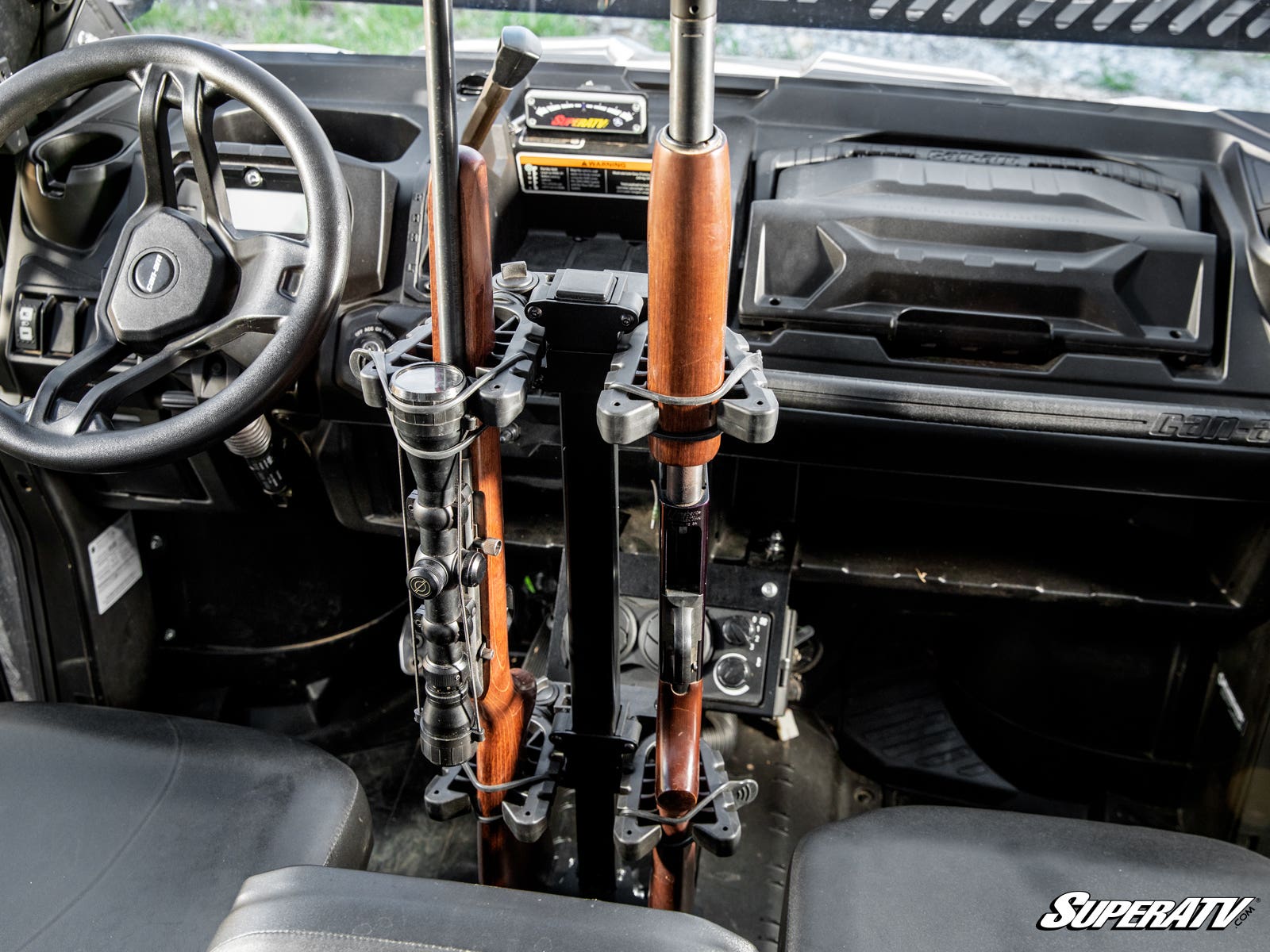 Photo of SuperATV Can-Am Defender Floor-Mounted Gun Holder by SuperATV - Premium Storage for UTVs / Side by Sides