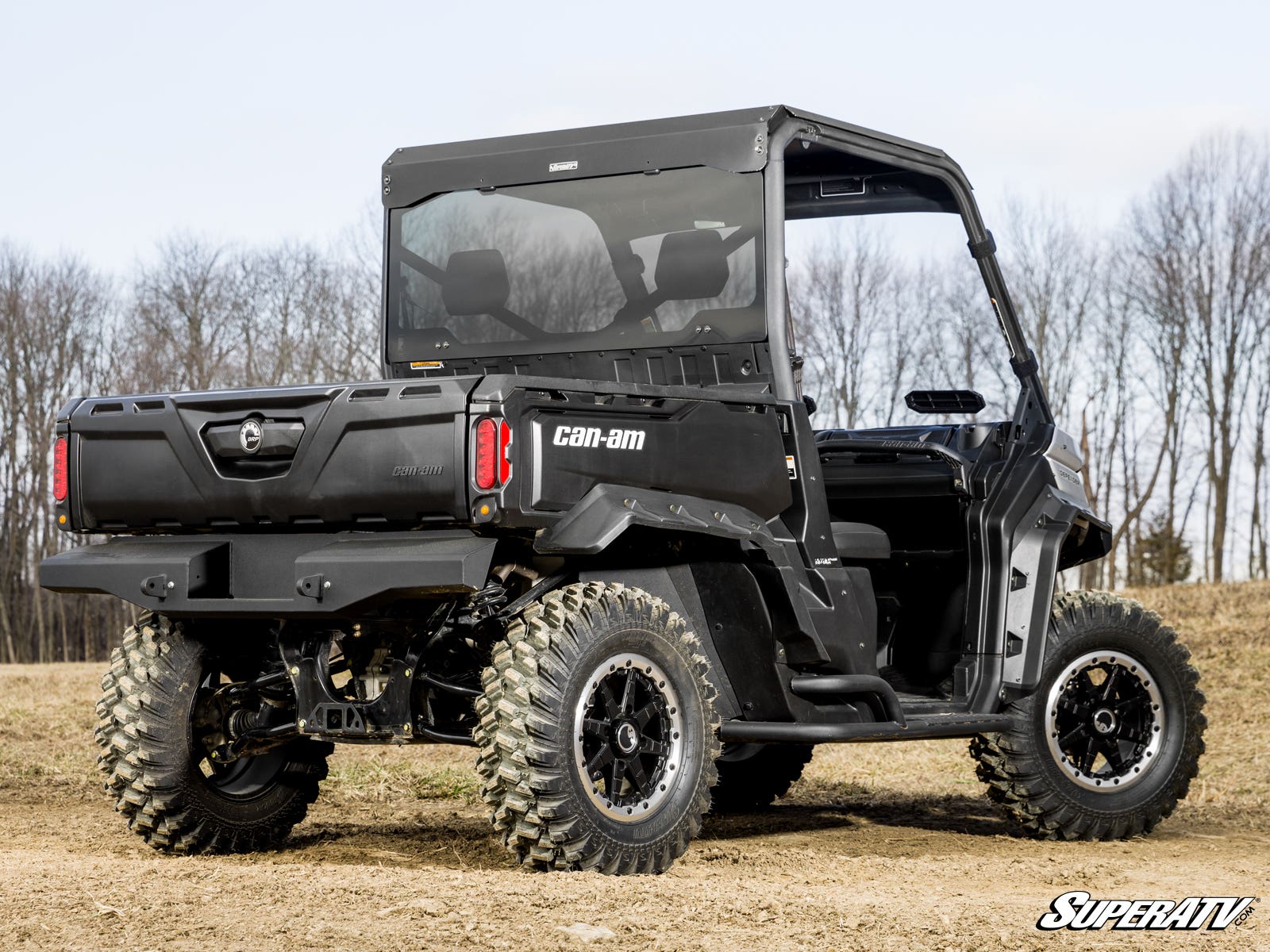 Photo of SuperATV Can-Am Defender Rear Glass Windshield by SuperATV - Premium Windshields for UTVs / Side by Sides