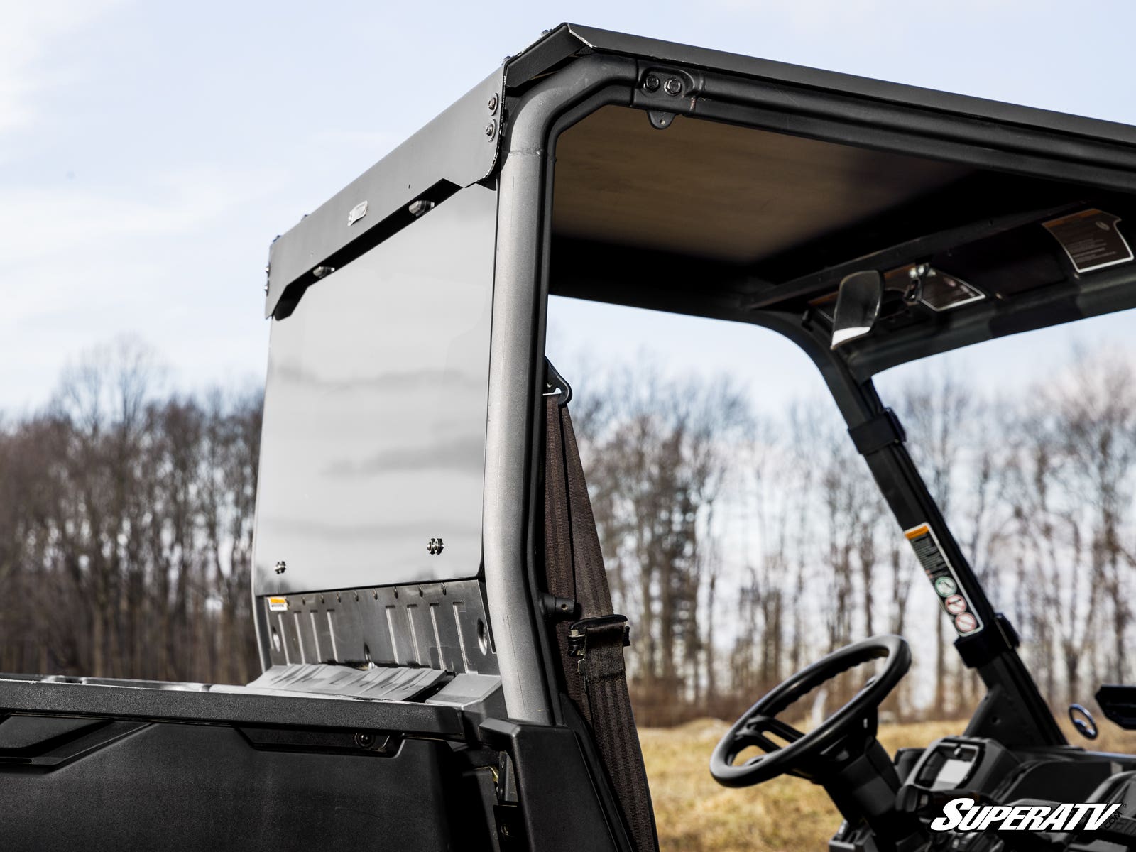Photo of SuperATV Can-Am Defender Rear Glass Windshield by SuperATV - Premium Windshields for UTVs / Side by Sides