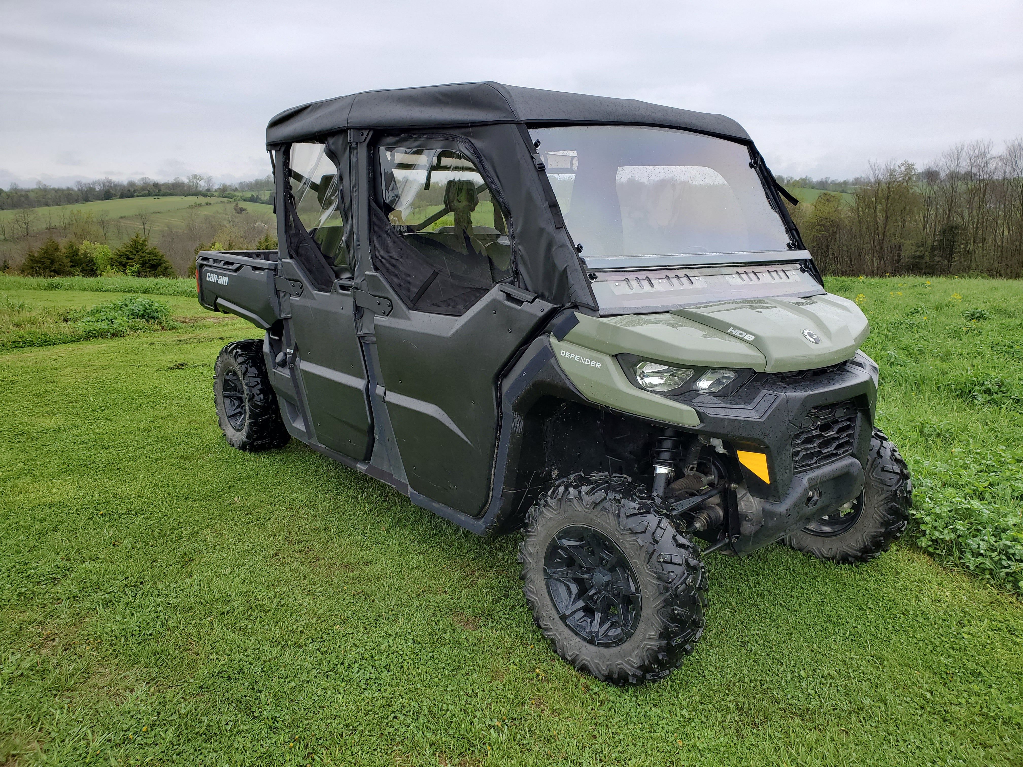 Photo of Can-Am Defender Max 4 - Full Cab Enclosure For Hard Windshield (Half Doors) by 3 Star UTV - Premium Enclosures for UTVs / Side by Sides