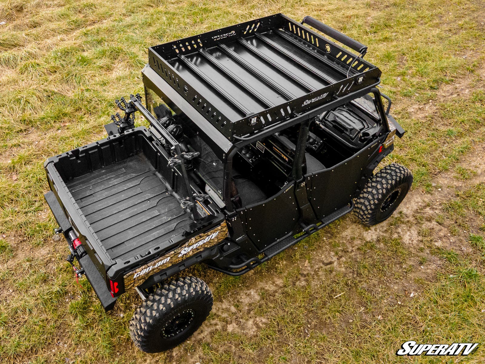Photo of SuperATV Can-Am Defender MAX Outfitter Roof Rack by SuperATV - Premium Storage for UTVs / Side by Sides