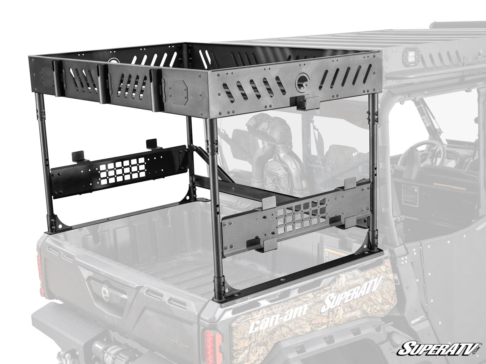 Photo of SuperATV Can-Am Defender MAX Outfitter Bed Rack by SuperATV - Premium Storage for UTVs / Side by Sides