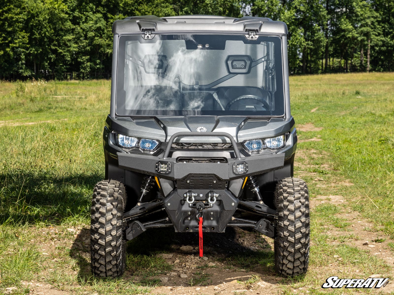 Photo of SuperATV Can-Am Defender MaxDrive Power Flip Glass Windshield by SuperATV - Premium for UTVs / Side by Sides