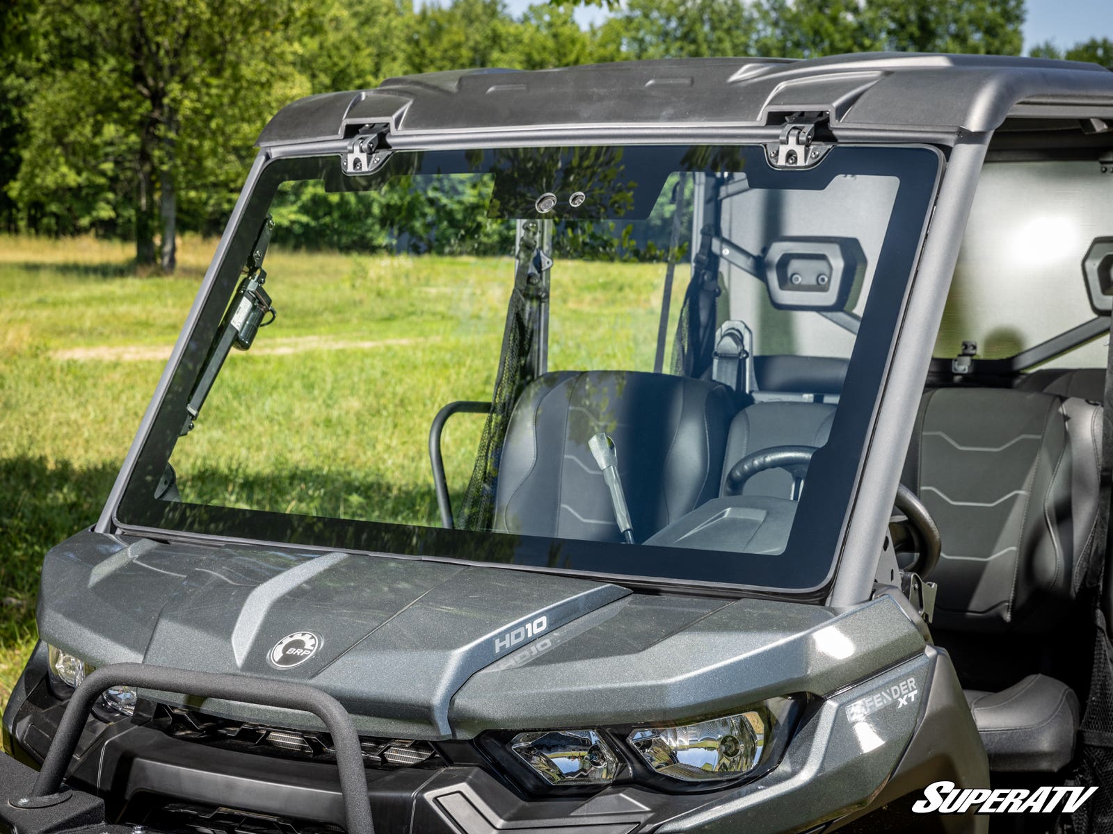 Photo of SuperATV Can-Am Defender MaxDrive Power Flip Glass Windshield by SuperATV - Premium for UTVs / Side by Sides