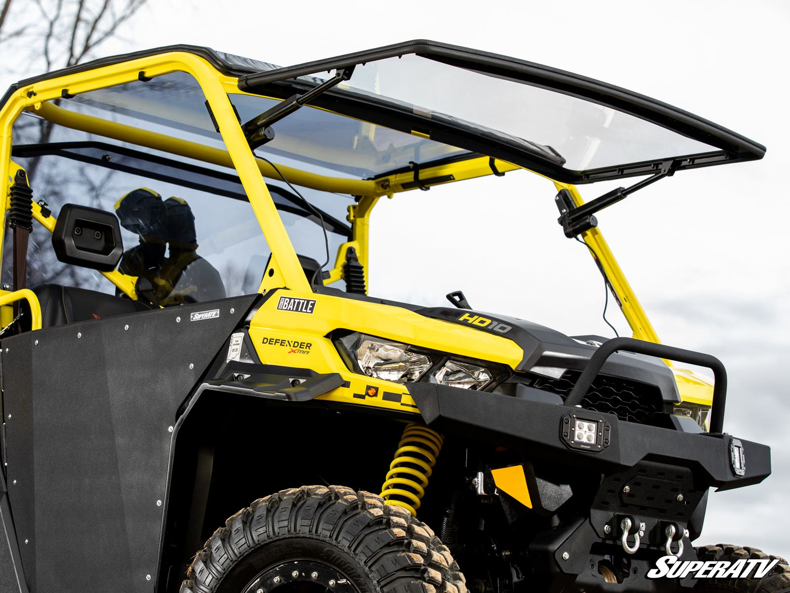 Photo of SuperATV Can-Am Defender MaxDrive Power Flip Windshield by SuperATV - Premium Windshields for UTVs / Side by Sides