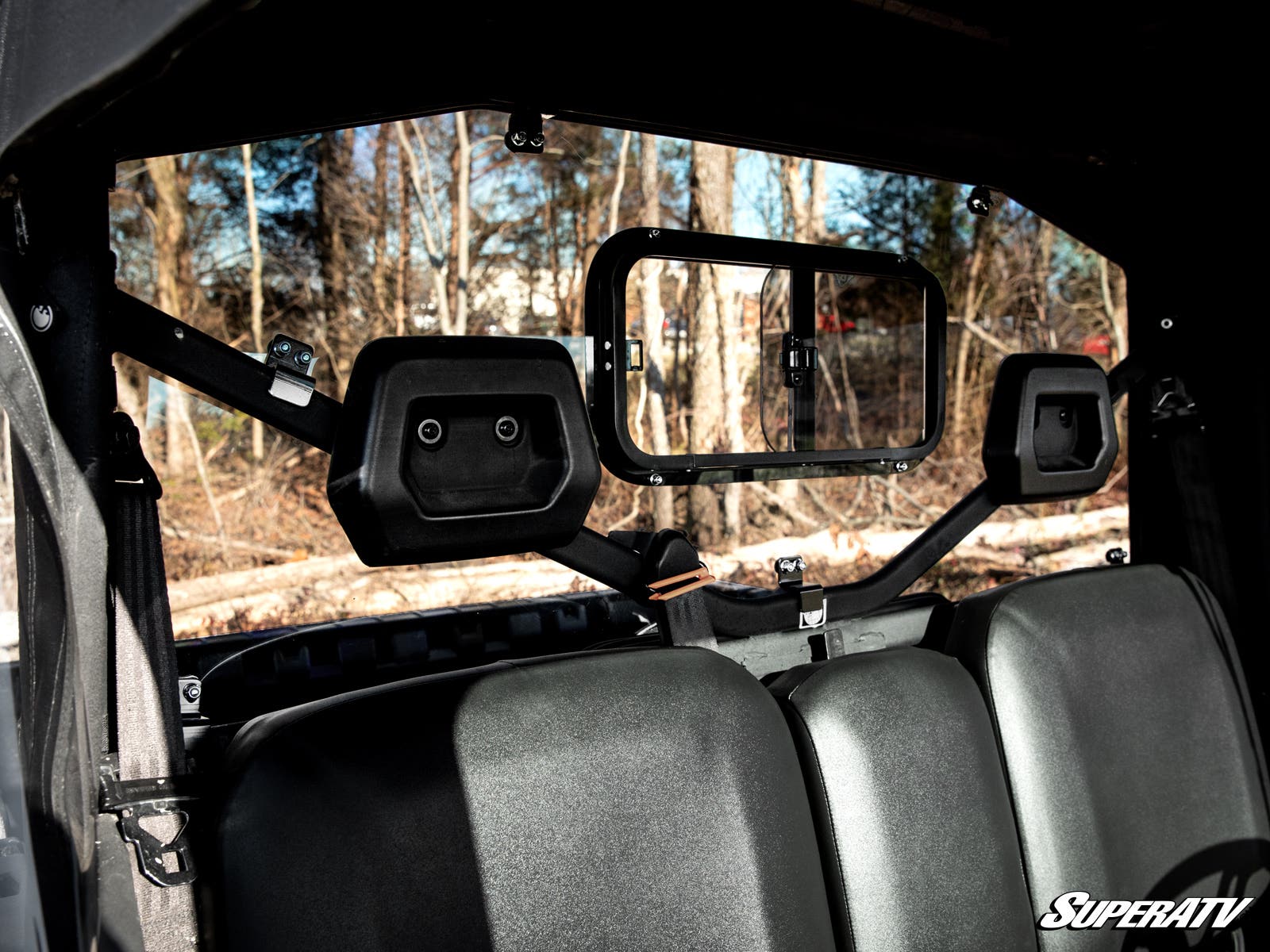 Photo of SuperATV Can-Am Defender Sliding Rear Windshield by SuperATV - Premium Windshields for UTVs / Side by Sides