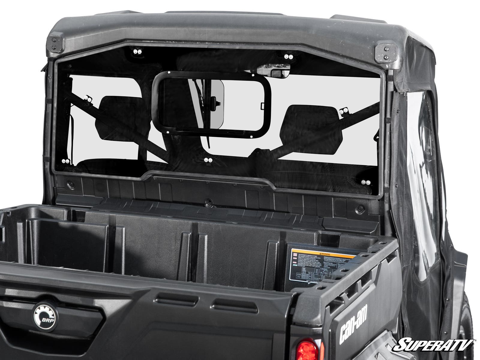 Photo of SuperATV Can-Am Defender Sliding Rear Windshield by SuperATV - Premium Windshields for UTVs / Side by Sides