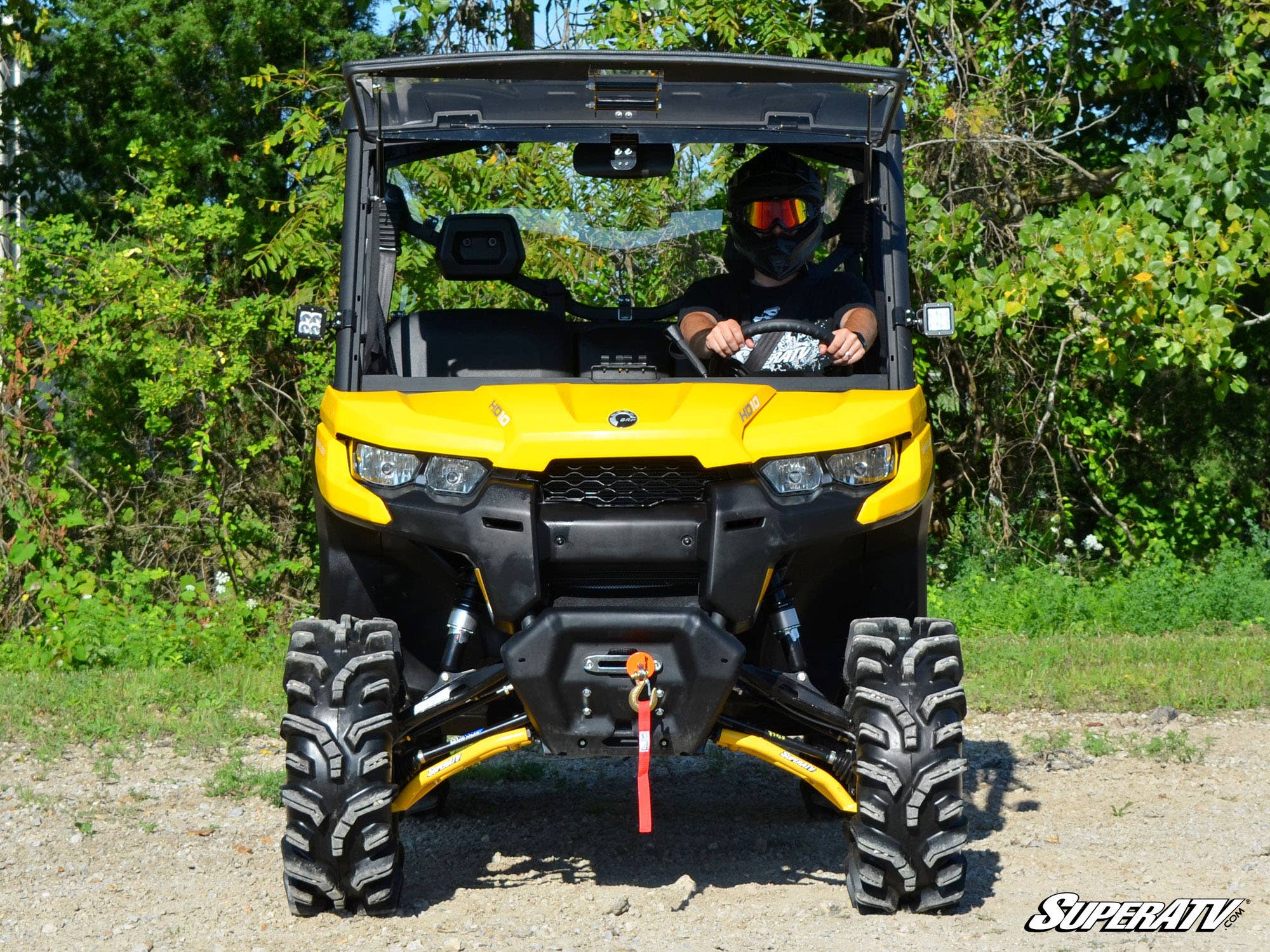 Photo of SuperATV Can-Am Defender Scratch Resistant Flip Windshield by SuperATV - Premium Windshields for UTVs / Side by Sides