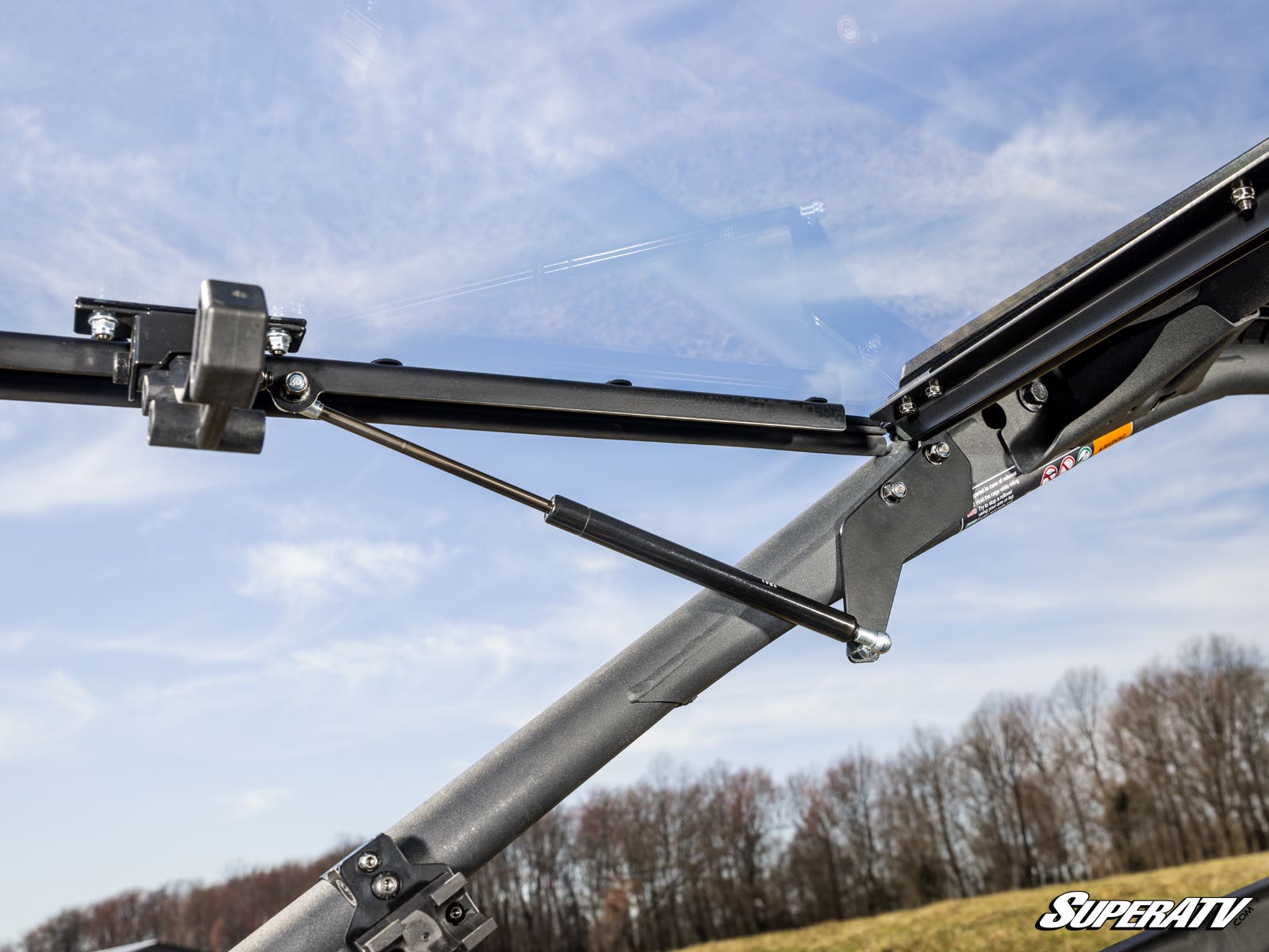 Photo of SuperATV Can-Am Maverick R Scratch-Resistant Flip Windshield by SuperATV - Premium Windshields for UTVs / Side by Sides