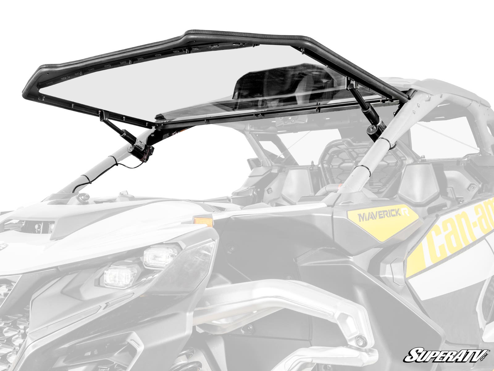 Photo of SuperATV Can-Am Maverick R MaxDrive Power Flip Windshield by SuperATV - Premium Windshields for UTVs / Side by Sides
