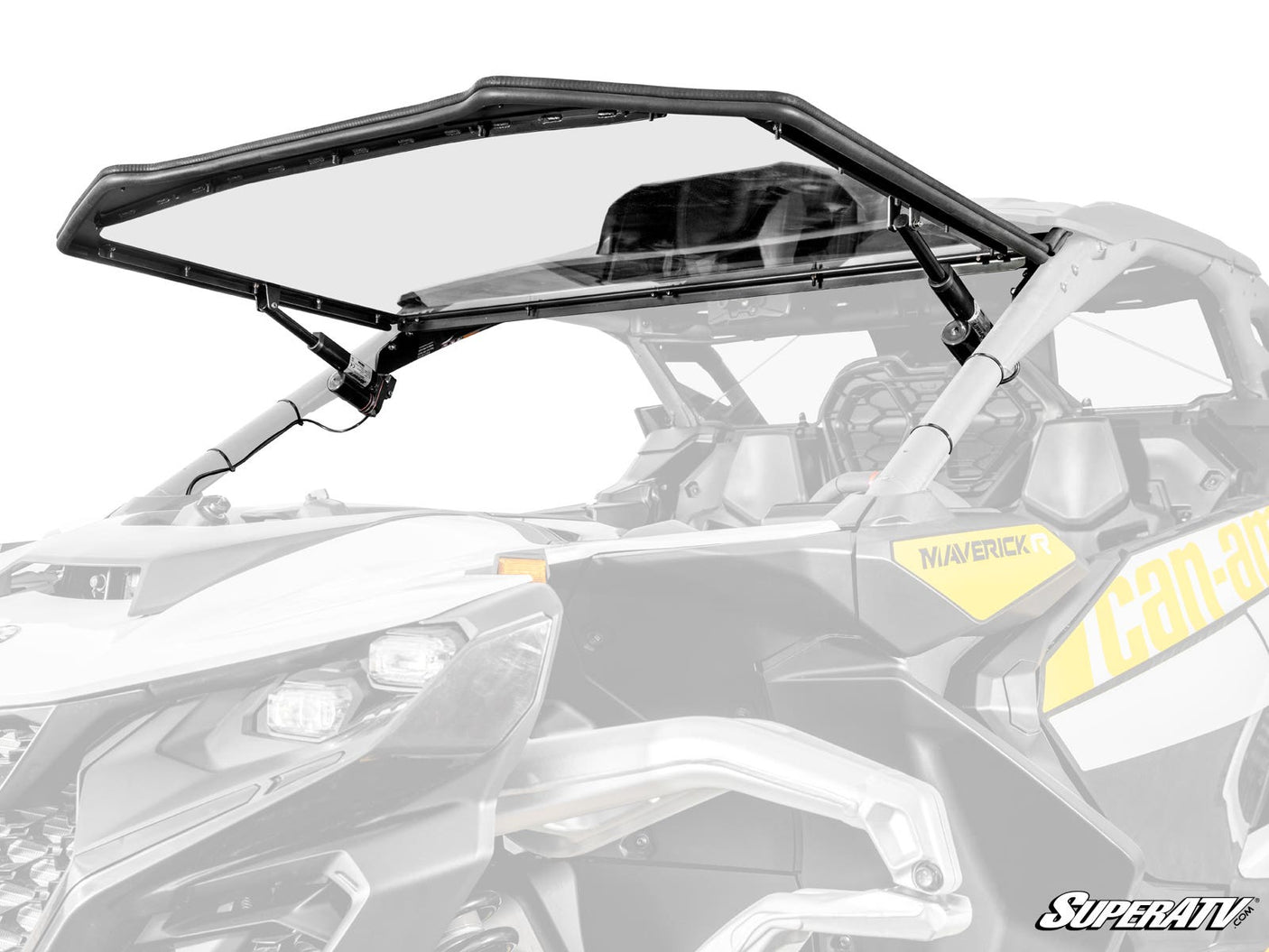 Photo of SuperATV Can-Am Maverick R MaxDrive Power Flip Windshield by SuperATV - Premium Windshields for UTVs / Side by Sides